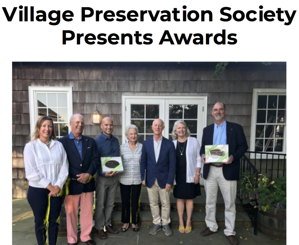 Village Preservation Society Presents Awards